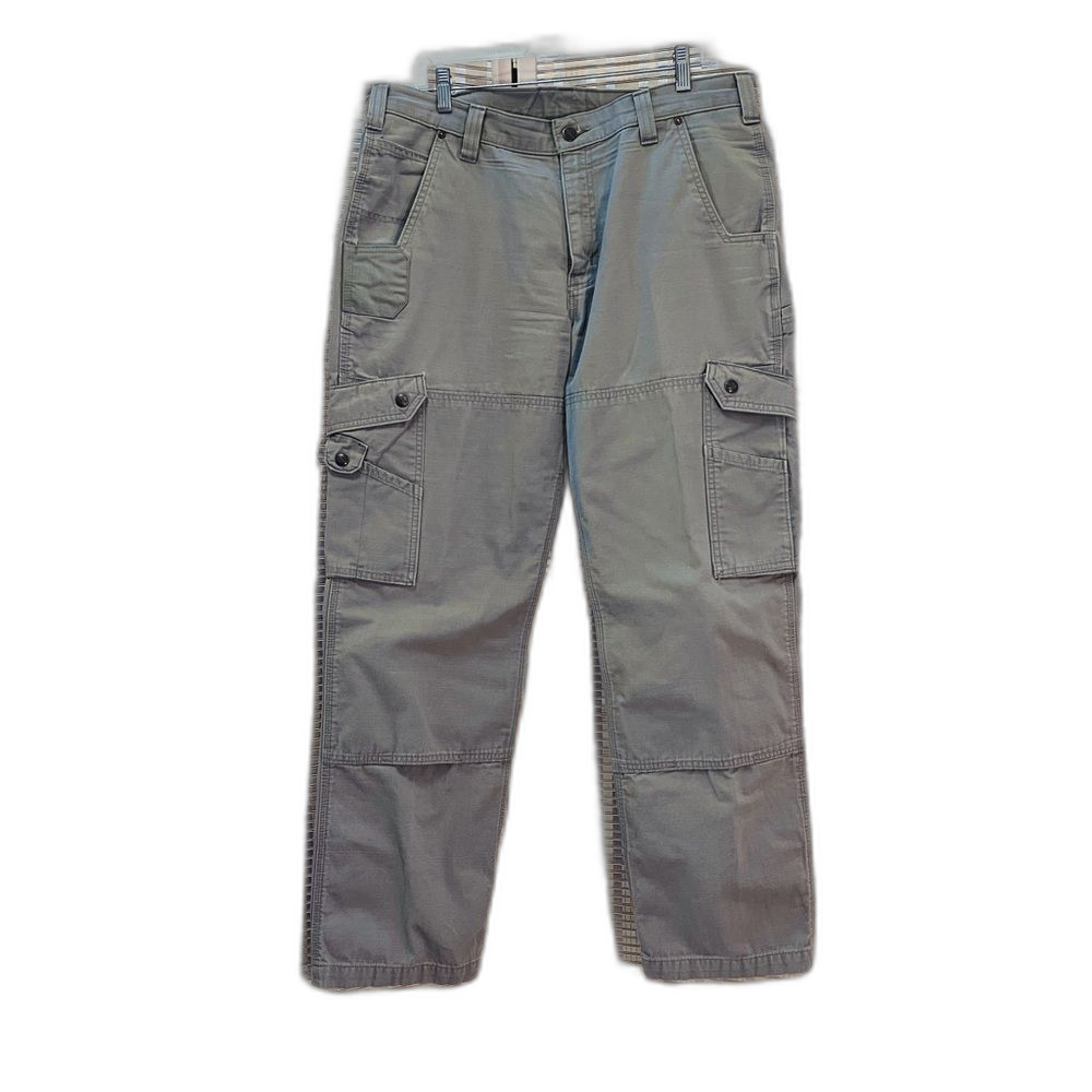 Carhartt Work Wear khaki cotton duck dungarees 35x32